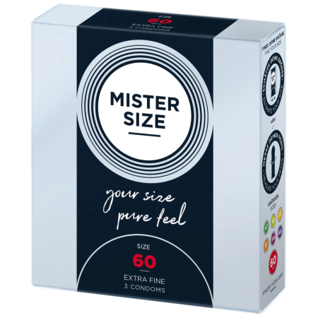 Mister Size 60mm Anatomical Condoms 3-Pack - Tailored Fit & Comfort