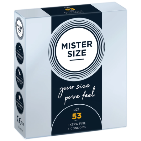 Mister Size 53 mm Anatomically Tailored Condoms 3-Pack