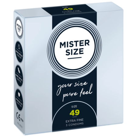Mister Size 49 mm Comfort Fit Condoms 3-Pack - Tailored Protection