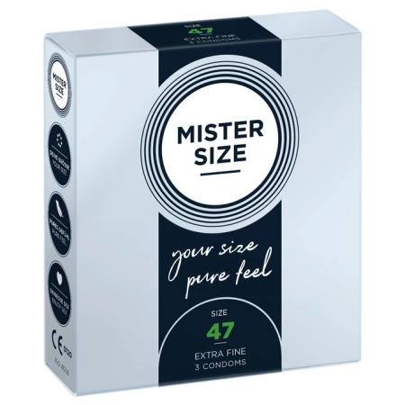 MISTER SIZE 47 mm - Anatomically Fitted Condoms, 3-Pack