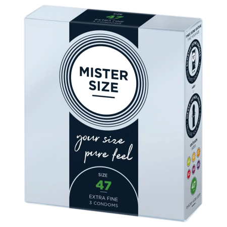 MISTER SIZE 47 mm - Anatomically Fitted Condoms, 3-Pack