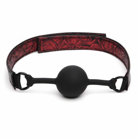 Fifty Shades of Grey Sweet Anticipation Adjustable Silicone Ball Gag Black/Red
