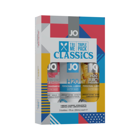 System JO Tri Me Classics Gift Set 3 x 30 ml - Water-Based, Silicone & Flavored Collection