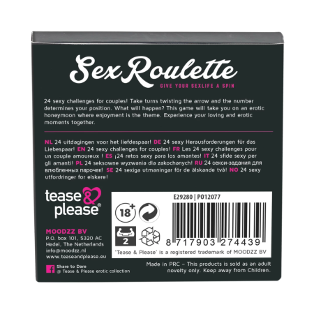 Tease & Please Sex Roulette Love & Marriage Game Multilingual Edition