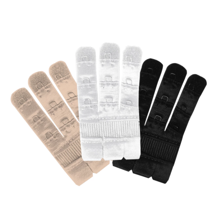Bye Bra 3-Hook Bra Extenders Set - Adjustable Comfort, 3 Colours