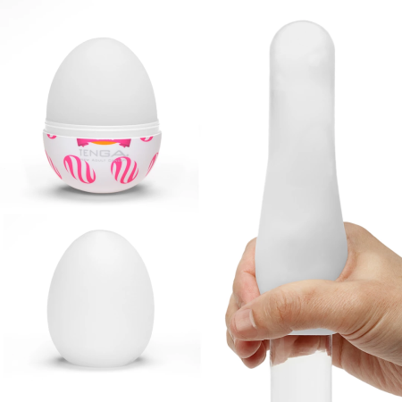 Tenga Egg Wonder Curl Intimate Device - Compact, Textured, Single Piece