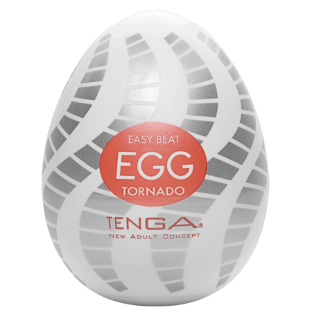 Tenga Egg Tornado Stimulation Sleeve Compact Disposable White