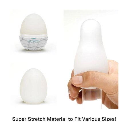 Tenga Egg Tornado Stimulation Sleeve Compact Disposable White