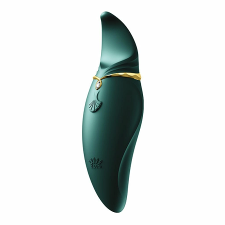 ZALO Hero Jewel Green - PulseWave Intimate Device, Ergonomic, Swarovski