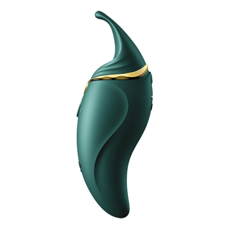 ZALO Hero Jewel Green - PulseWave Intimate Device, Ergonomic, Swarovski
