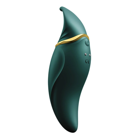 ZALO Hero Jewel Green - PulseWave Intimate Device, Ergonomic, Swarovski