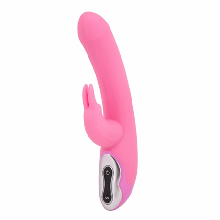 Vibe Therapy Tri Rabbit Pink Intimate Massager, Silicone, 21 cm