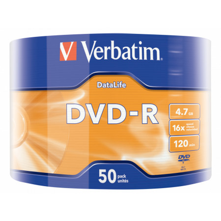 Verbatim 43791 neįrašytas DVD diskas 4,7 GB DVD-R 50 vnt
