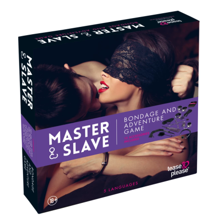 Master & Slave Bondage Game Set Purple - Complete Restraint Kit & Cards