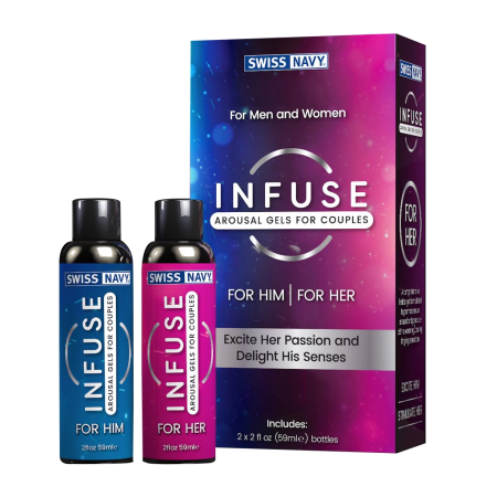 Swiss Navy Infuse 2-in-1 Intimate Gel Set for Couples 2×59ml