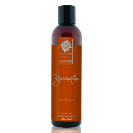 Sliquid Balance Rejuvenation Massage Oil 255ml - Mandarin & Basil Blend