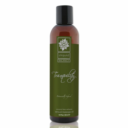 Sliquid Balance Tranquility Massage Oil 255ml - Coconut Lime Verbena Blend