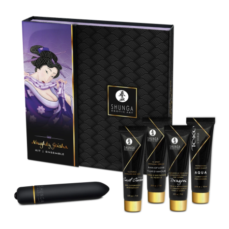Shunga Naughty Geisha Sensual Miniature Set with Vibrating Bullet