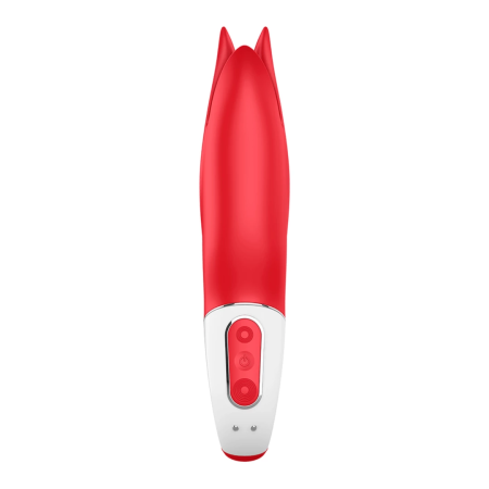 Satisfyer Power Flower Rechargeable Stimulation Device Red Silicone