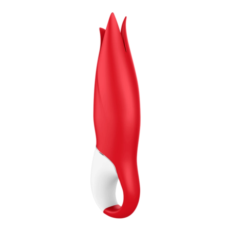 Satisfyer Power Flower Rechargeable Stimulation Device Red Silicone