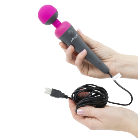 PalmPower Plug & Play Wand Massager Fuchsia 2600mAh USB Powerbank