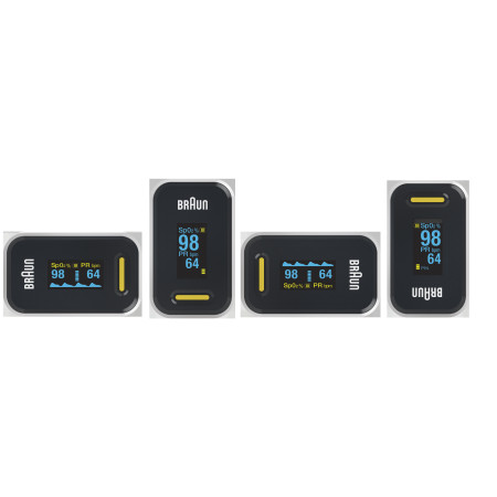 Braun YK-81CEU pulso oksimetras Juoda, Nerūdijančiojo plieno