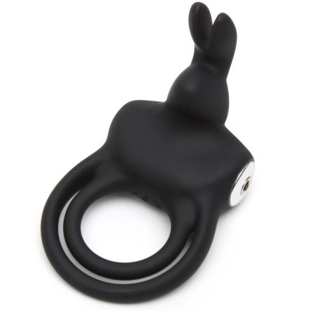 Happy Rabbit Double Silicone Intimate Ring Black, 12 Vibration Modes
