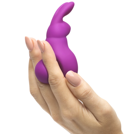 Happy Rabbit Mini Ears Intimate Vibe Purple Rechargeable Silicone 11.4cm