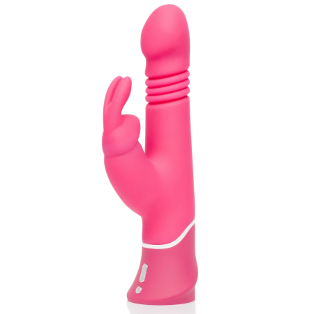 Happy Rabbit Thrusting Pink Dual-Motor Silicone Intimate Machine 23cm