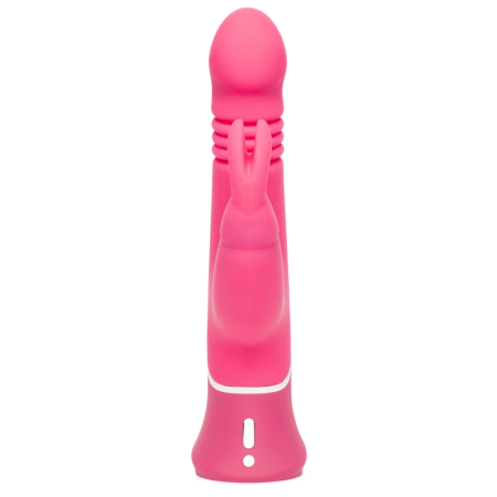 Happy Rabbit Thrusting Pink Dual-Motor Silicone Intimate Machine 23cm