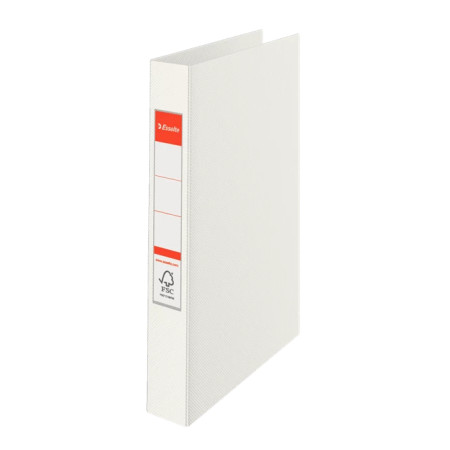 Esselte standartiniai žiediniai segtuvai, PP balti 2 x 25 mm A4