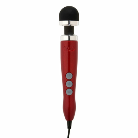 DOXY Number 3 Die Cast Wand Massager Candy Red Lightweight 28cm