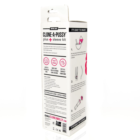 Clone-A-Pussy Plus Sleeve Kit Pink - Customizable Silicone Model Set