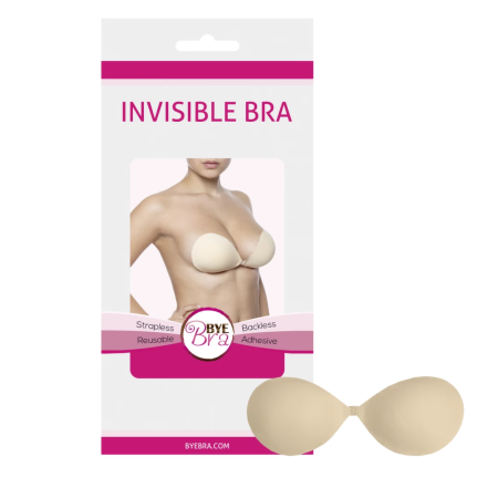 Bye Bra Invisible Bra Cup C Nude - Adhesive Support for Strapless Styles
