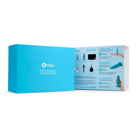 b-Vibe Anal Training & Education Set Blue - 7-Piece Silicone Kit