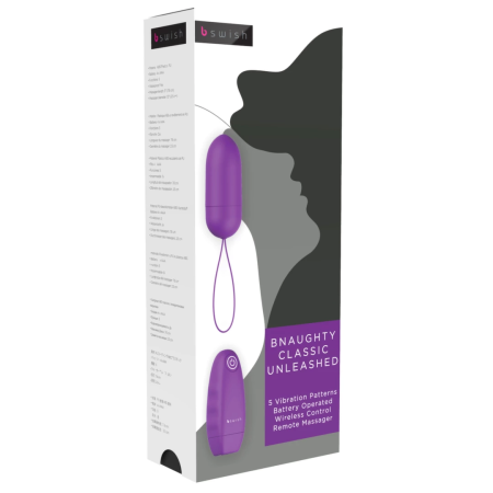 B Swish Bnaughty Classic Unleashed Wireless Purple Bullet Massager