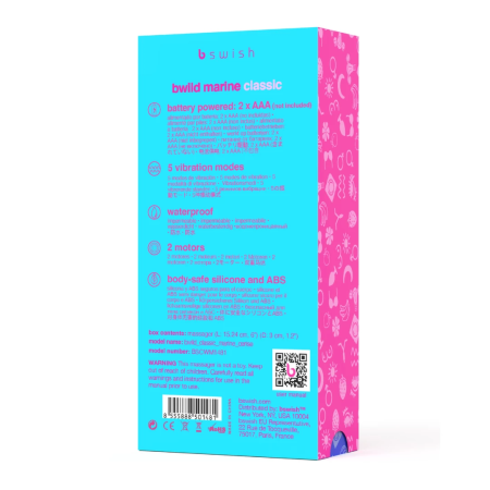 B Swish Bwild Classic Marine Cerise Dual-Motor Silicone Device 15.2cm