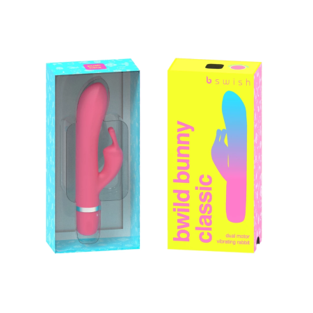 B Swish Bwild Classic Bunny Guava 5-Function Silicone Massager Pink