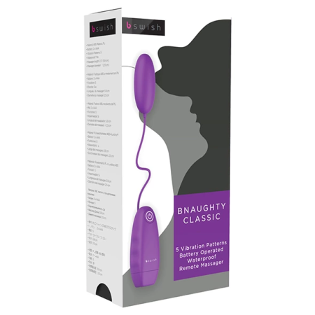 B Swish Bnaughty Classic Wireless System Purple, 5 Functions