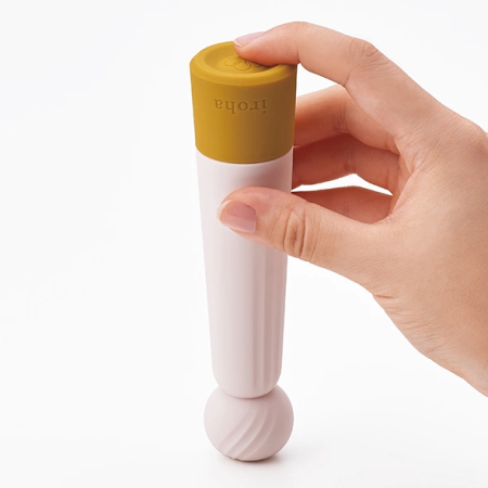 Iroha by Tenga Rin Kogane Intimate Massage Device - Yellow, Waterproof