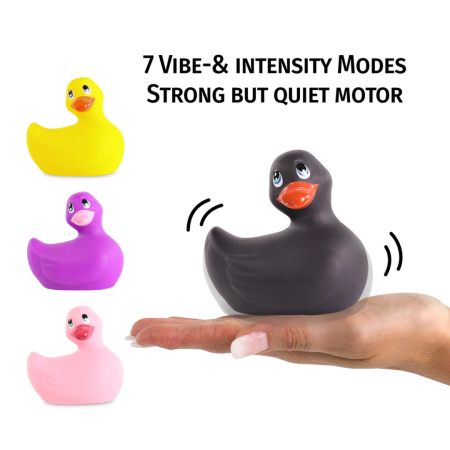 Big Teaze Toys I Rub My Duckie 2.0 Classic Black Waterproof Massager