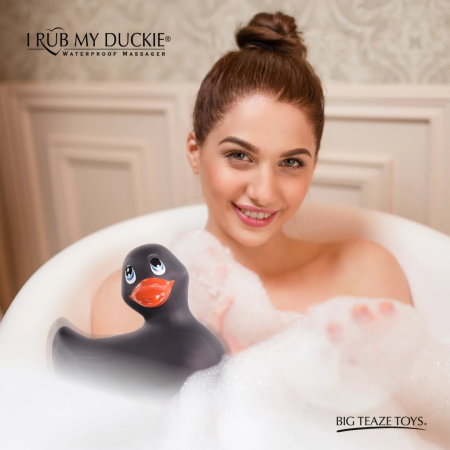Big Teaze Toys I Rub My Duckie 2.0 Classic Black Waterproof Massager