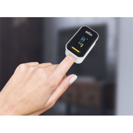 Braun YK-81CEU pulso oksimetras Juoda, Nerūdijančiojo plieno