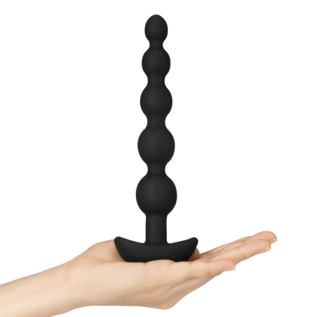 b-Vibe Cinco Black - Remote-Controlled Flexible Silicone Bead System