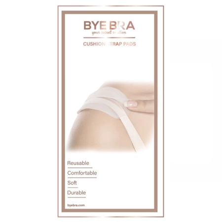 Bye Bra Cushion Strap Pads Clear Silicone Comfort Support - 1 Pair