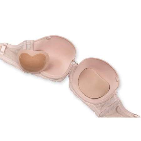 Bye Bra Adhesive Half Push-Up Pads Nude - Invisible Support Reusable