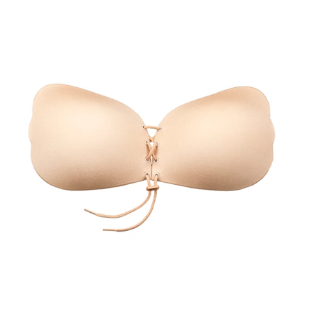 Bye Bra Lace-It Bra D Nude - Adjustable Strapless Adhesive Support