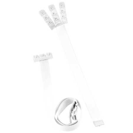 Bye Bra Flexible 3-Hook Low Back Bra Straps Black & White Set