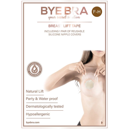 Bye Bra F-H Breast Lift System & Fabric Covers Nude - 3 Pairs