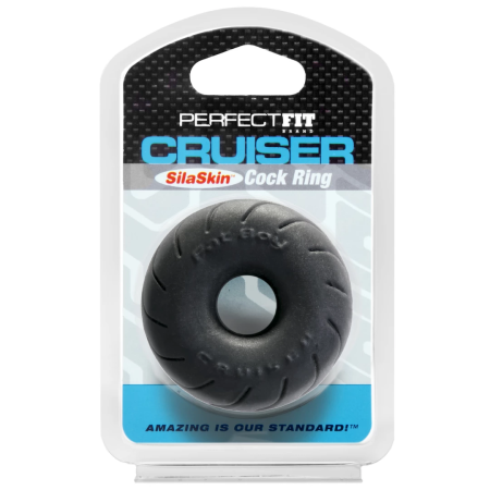 Perfect Fit SilaSkin Cruiser Ring 6.4cm Black - Ultra-Soft Stretch System